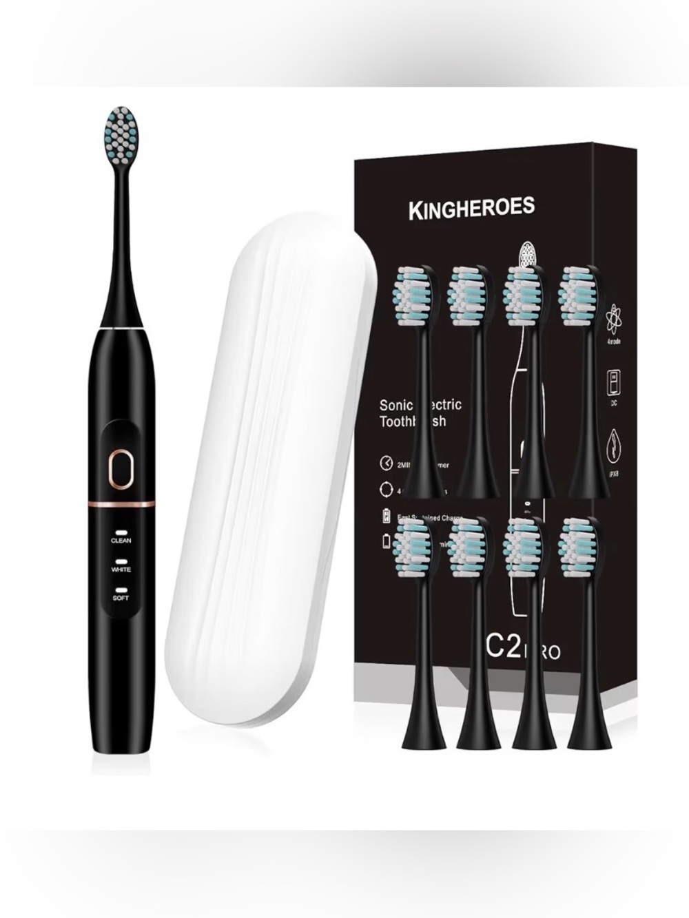 Pro Sonic Electric Toothbrush - Black